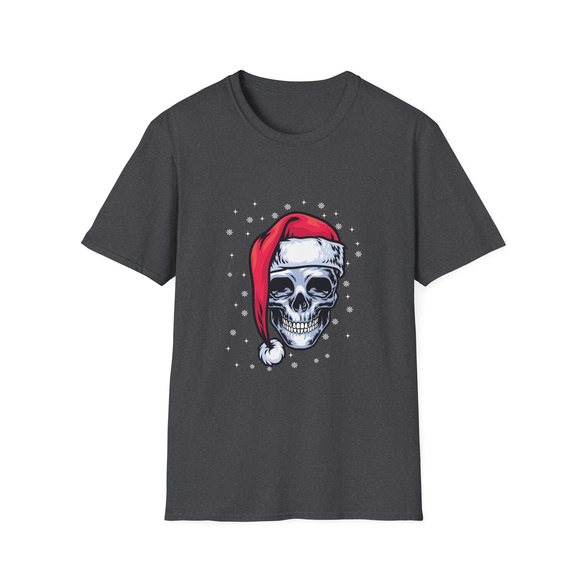 Christmas Skull T-Shirt — Santa Hat Skull Holiday Tee