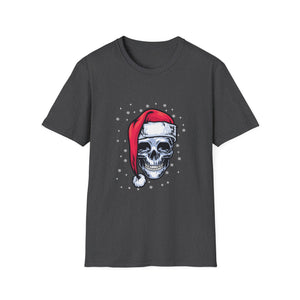 Christmas Skull T-Shirt — Santa Hat Skull Holiday Tee