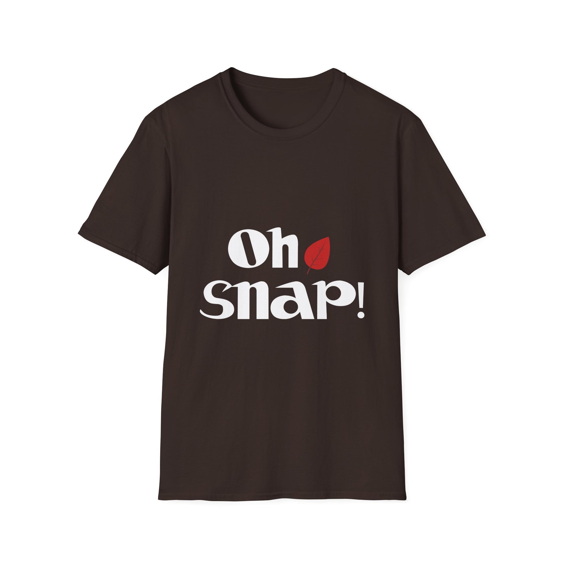 Oh Snap! T-Shirt — Funny Retro Graphic Tee with Red Leaf Accent  Unisex T-Shirt