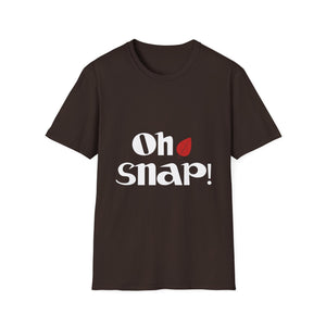 Oh Snap! T-Shirt — Funny Retro Graphic Tee with Red Leaf Accent  Unisex T-Shirt