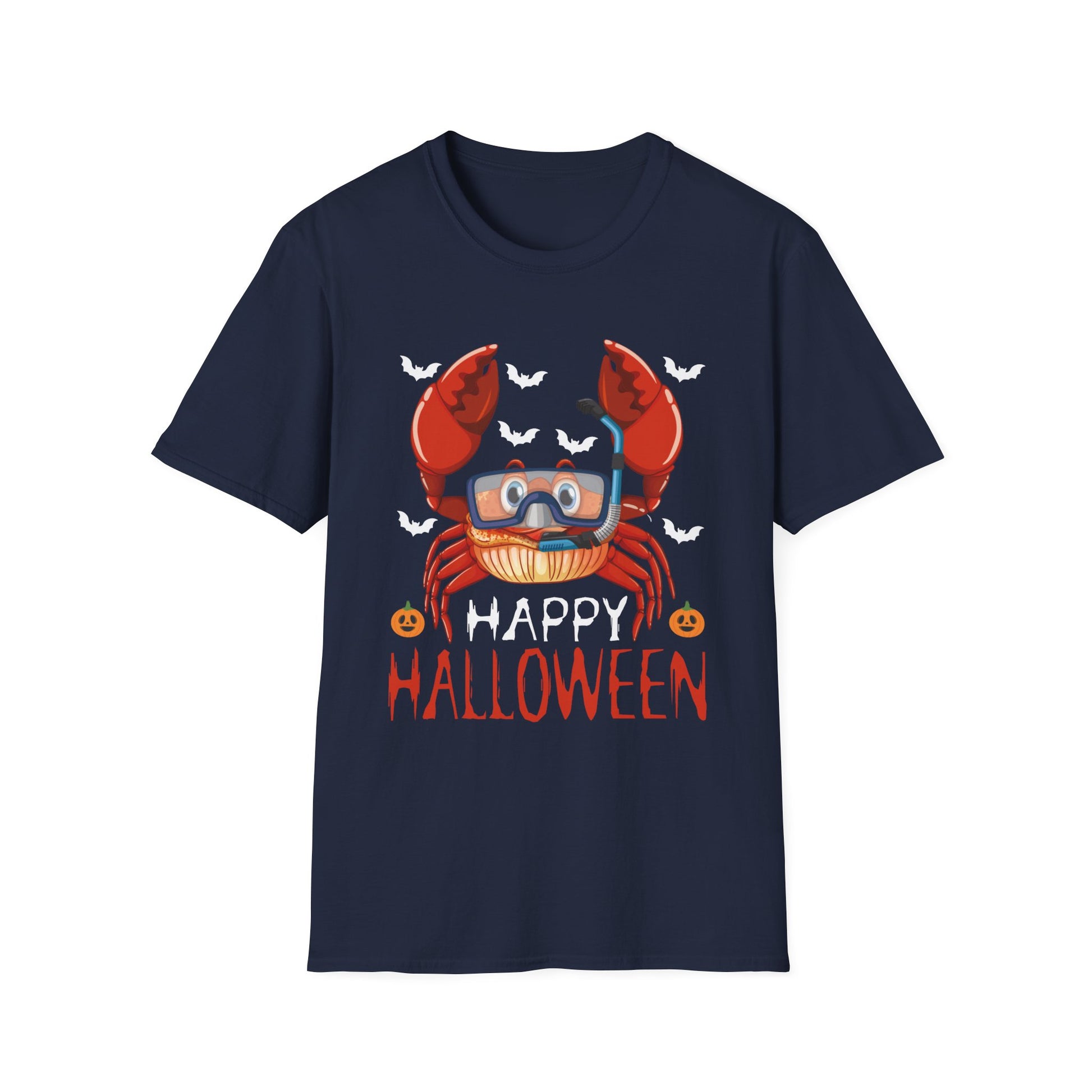 Happy Halloween Boo Spiders Witch Hat Halloween Tee Unisex Softstyle T-Shirt