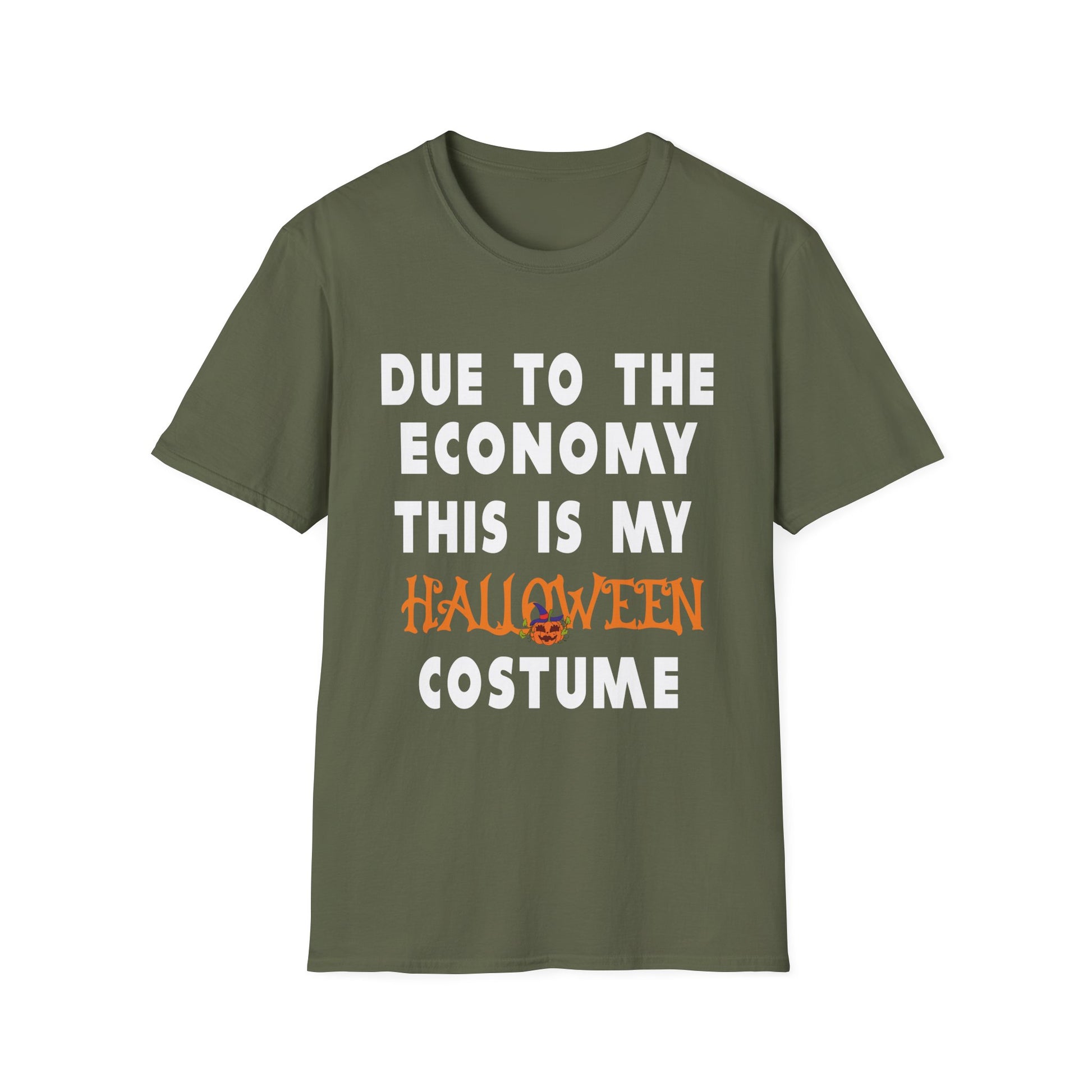 Halloween T-Shirt — "Due to the Economy This Is My Halloween Costume" Funny Casual Tee