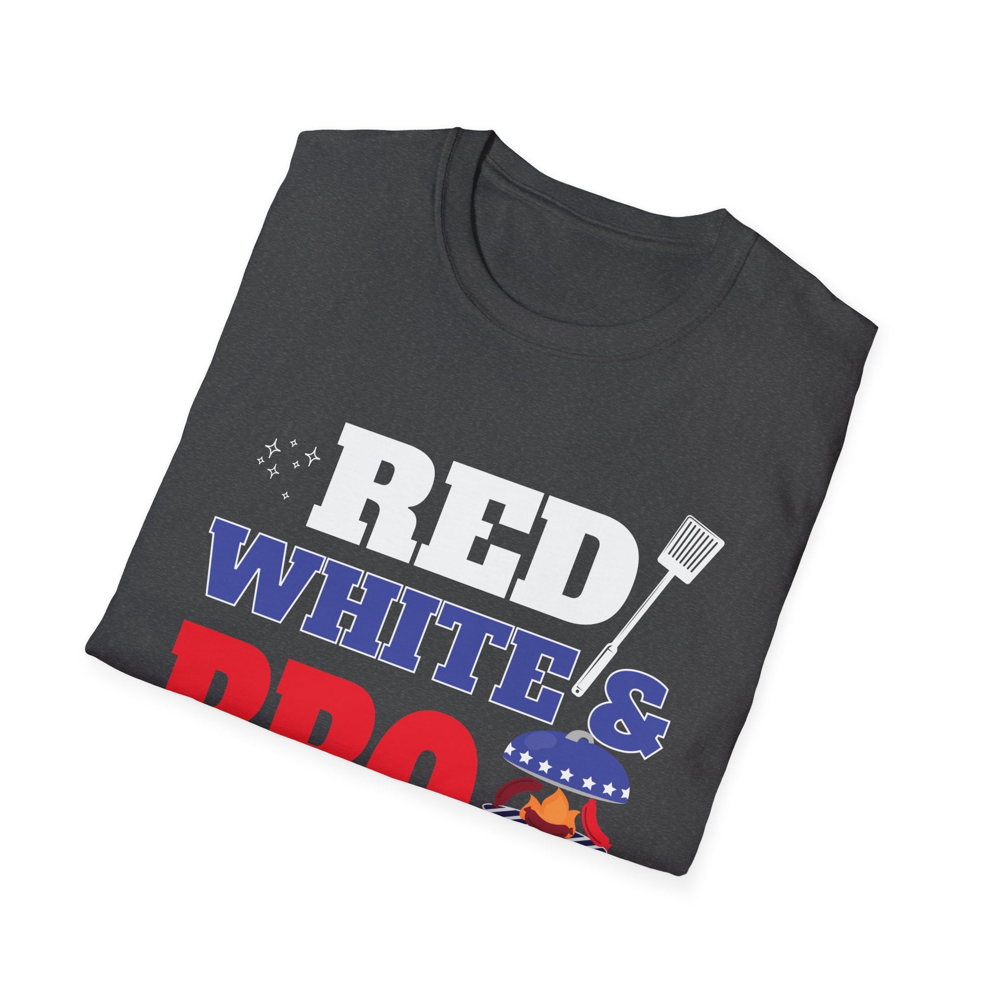 Red White & BBQ T-Shirt — Patriotic 4th of July Grilling Tee