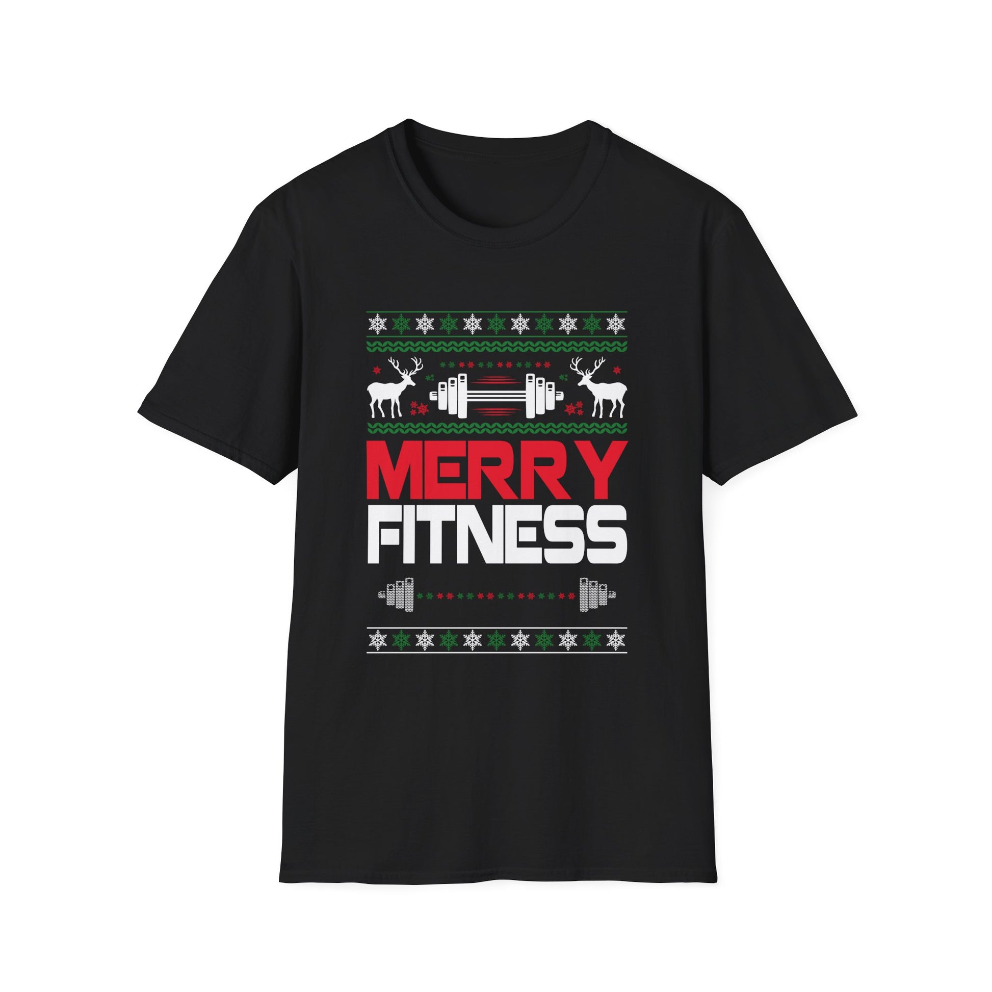 Christmas Gym Workout Ugly Christmas Merry Fitness Unisex T-Shirt