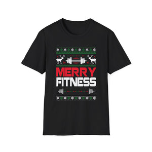 Christmas Gym Workout Ugly Christmas Merry Fitness Unisex T-Shirt