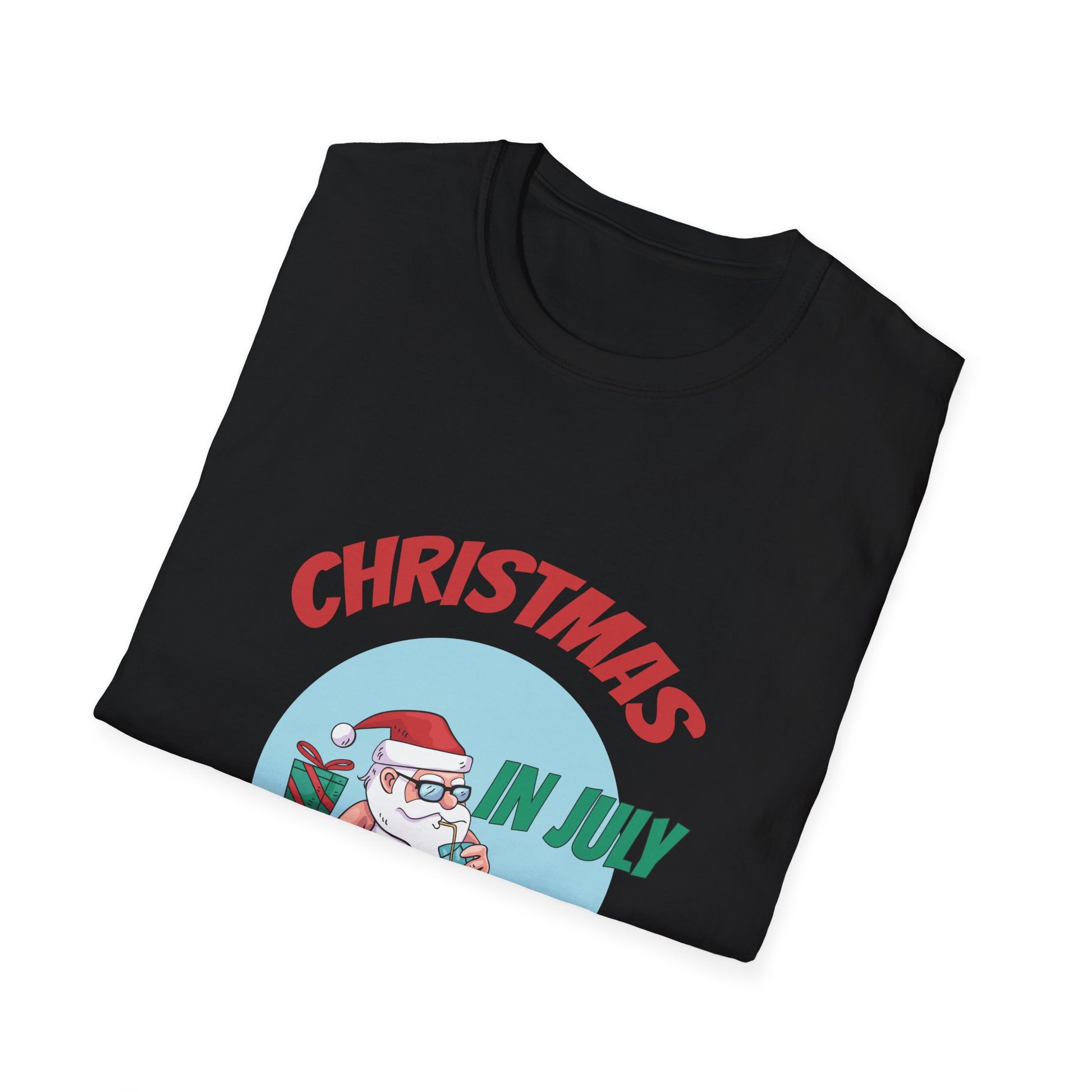 Christmas in July T-Shirt — Santa on Float Beach Summer Holiday Tee