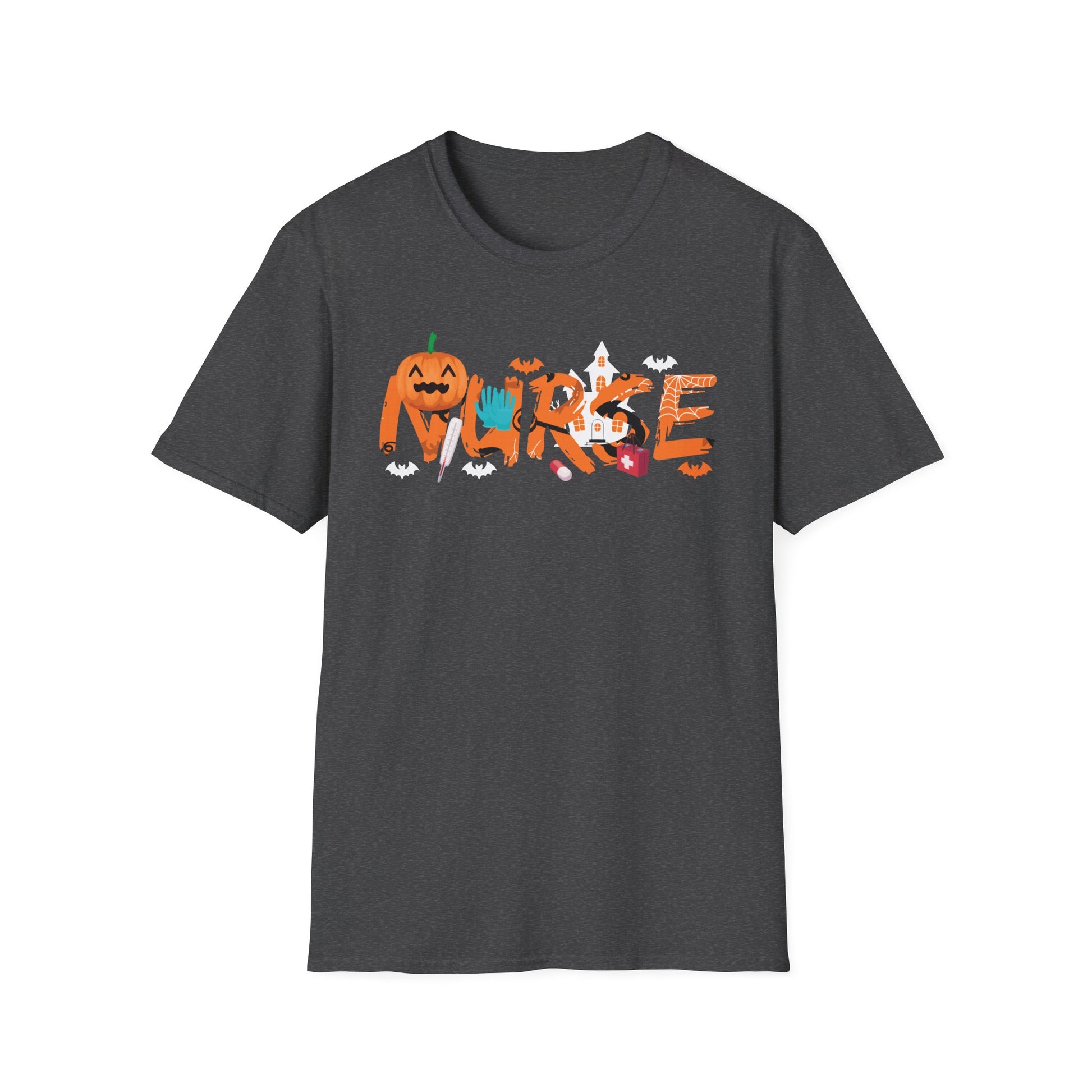 Nurse Halloween T-Shirt – Spooky Candy, Pumpkins & Ghosts Design