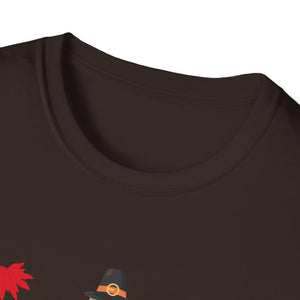 Papa Turkey T-Shirt — Thanksgiving Dad Tee with Cute Pilgrim Turkey Design