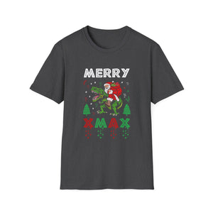 Christmas Dinosaur Xmas Christmas Ugly Christmas Elf p Unisex T-Shirt