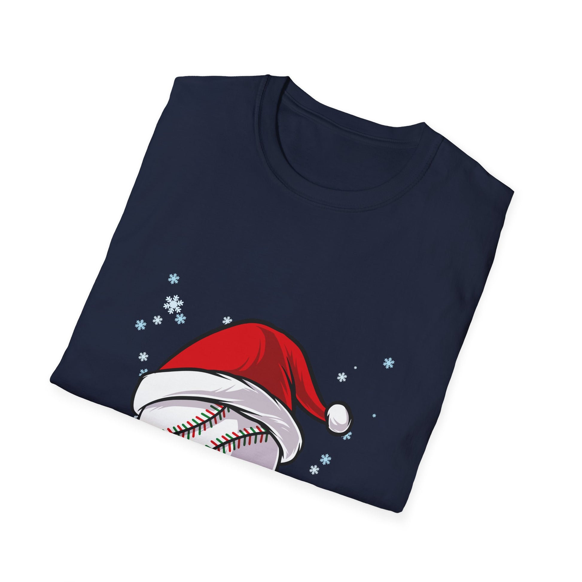 Christmas Baseball Xmas Santa Sports Hat Ball Kids Boys Men Unisex T-Shirt
