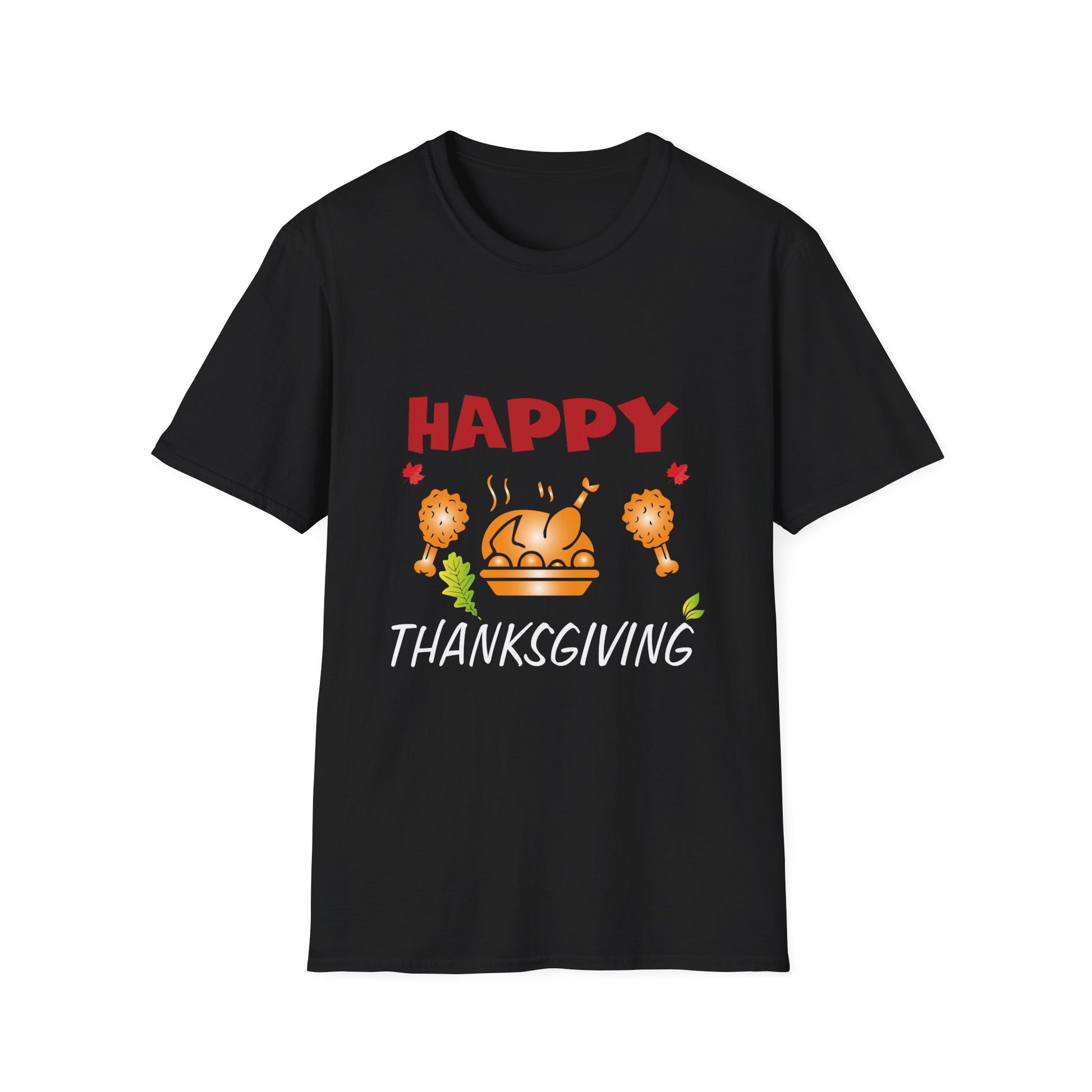 Thanksgiving T-Shirt — Happy Thanksgiving Turkey Dinner Graphic Tee  Unisex T-Shirt