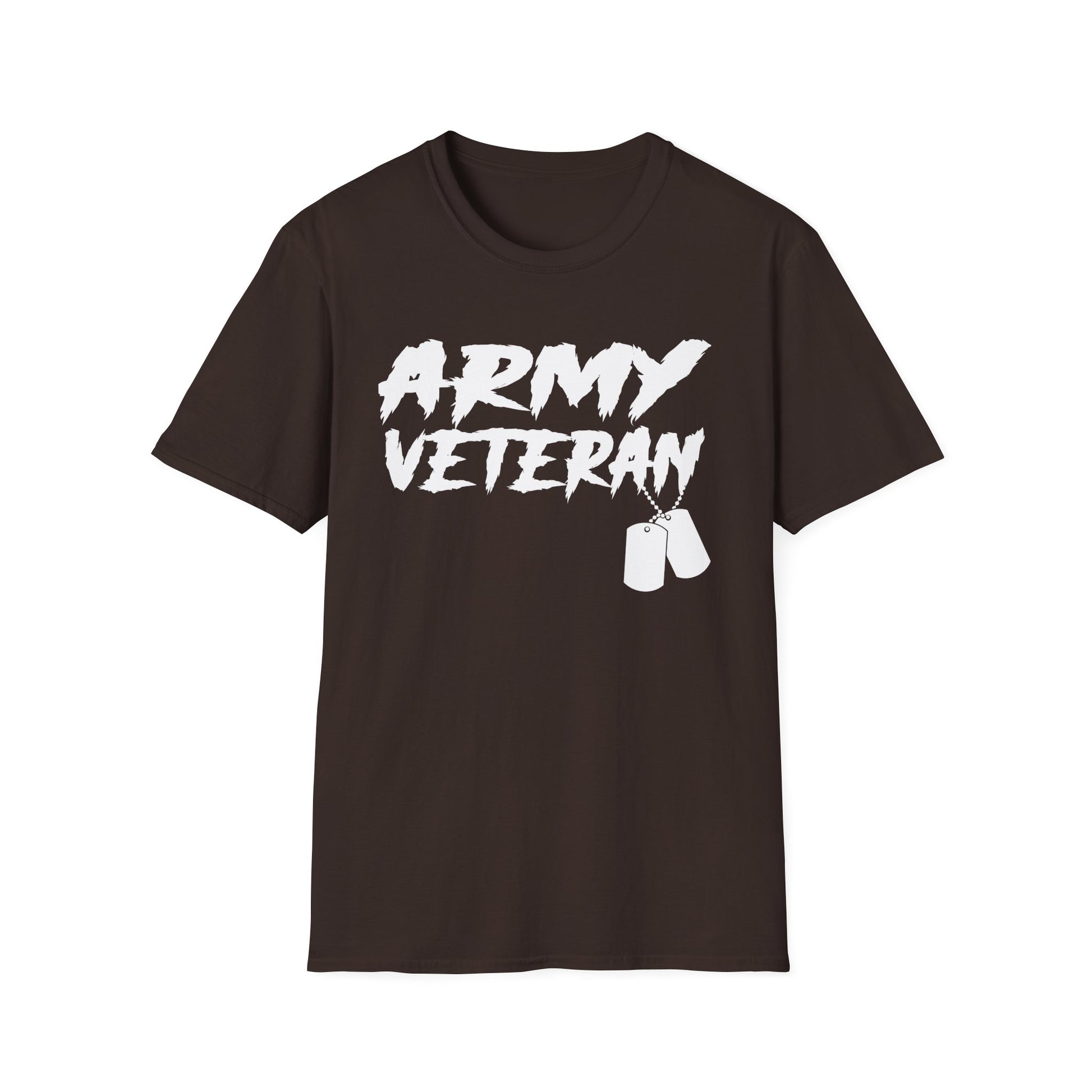Army Veteran T-Shirt with Dog Tags – Patriotic Military Pride Tee