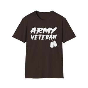 Army Veteran T-Shirt with Dog Tags – Patriotic Military Pride Tee