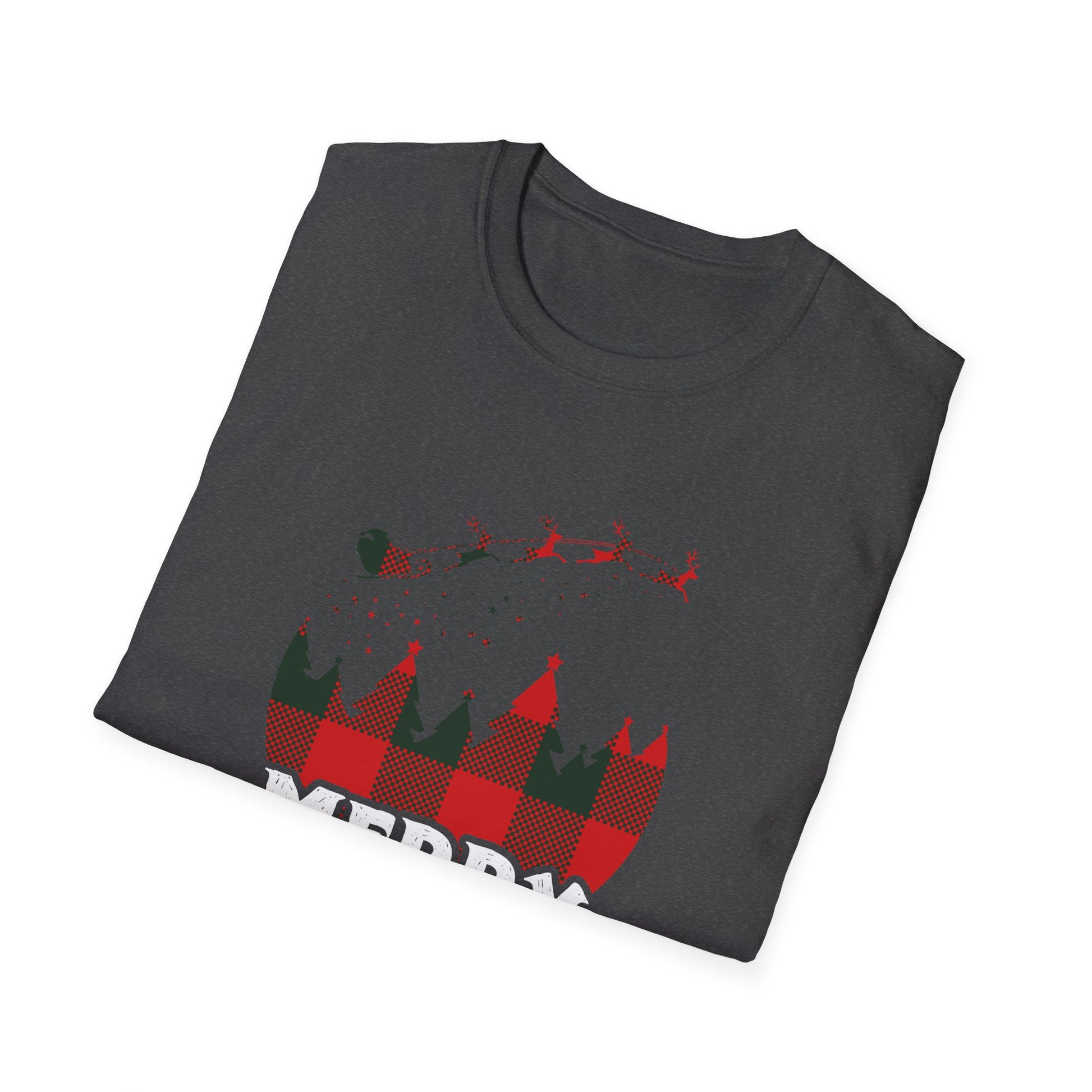 Christmas Shirt_ Buffalo Plaid Merry Christmas Unisex T-Shirt