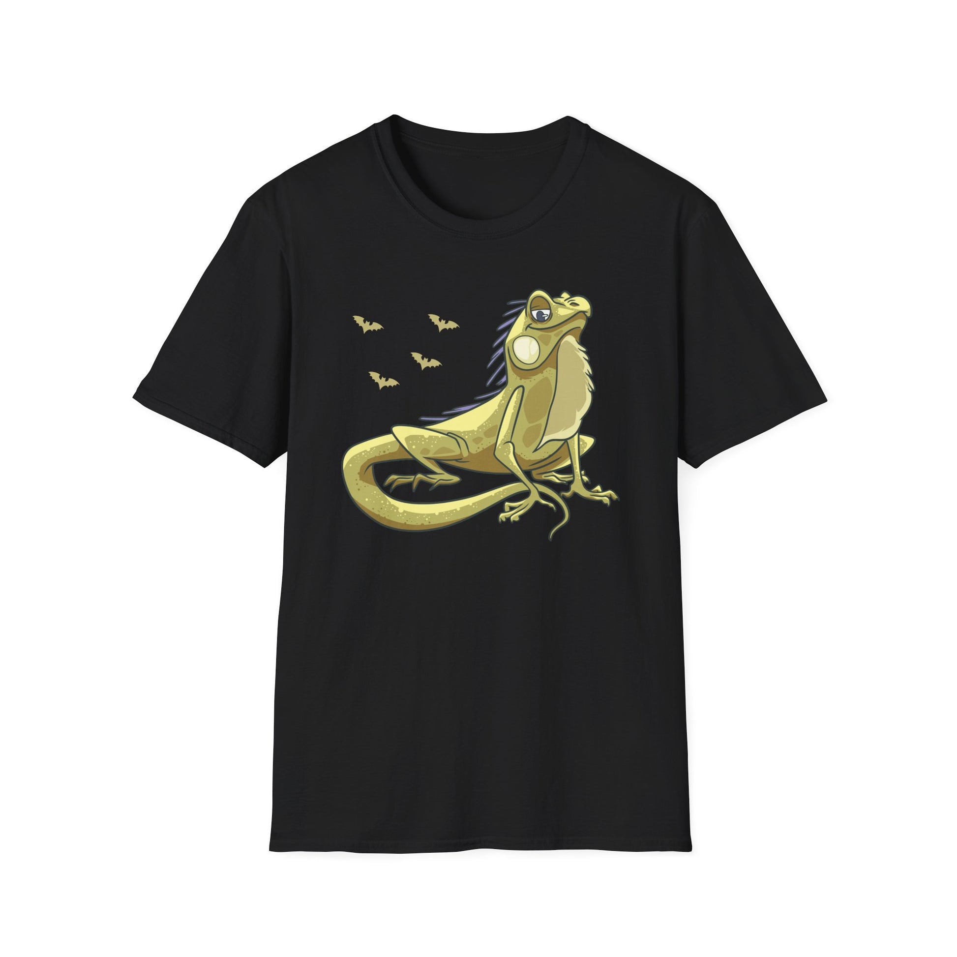 Iguana Graphic T-Shirt — Yellow Lizard Illustration Tee
