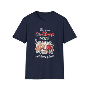 Christmas Movie Watching T-Shirt — Cozy Holiday Pajama Tee
