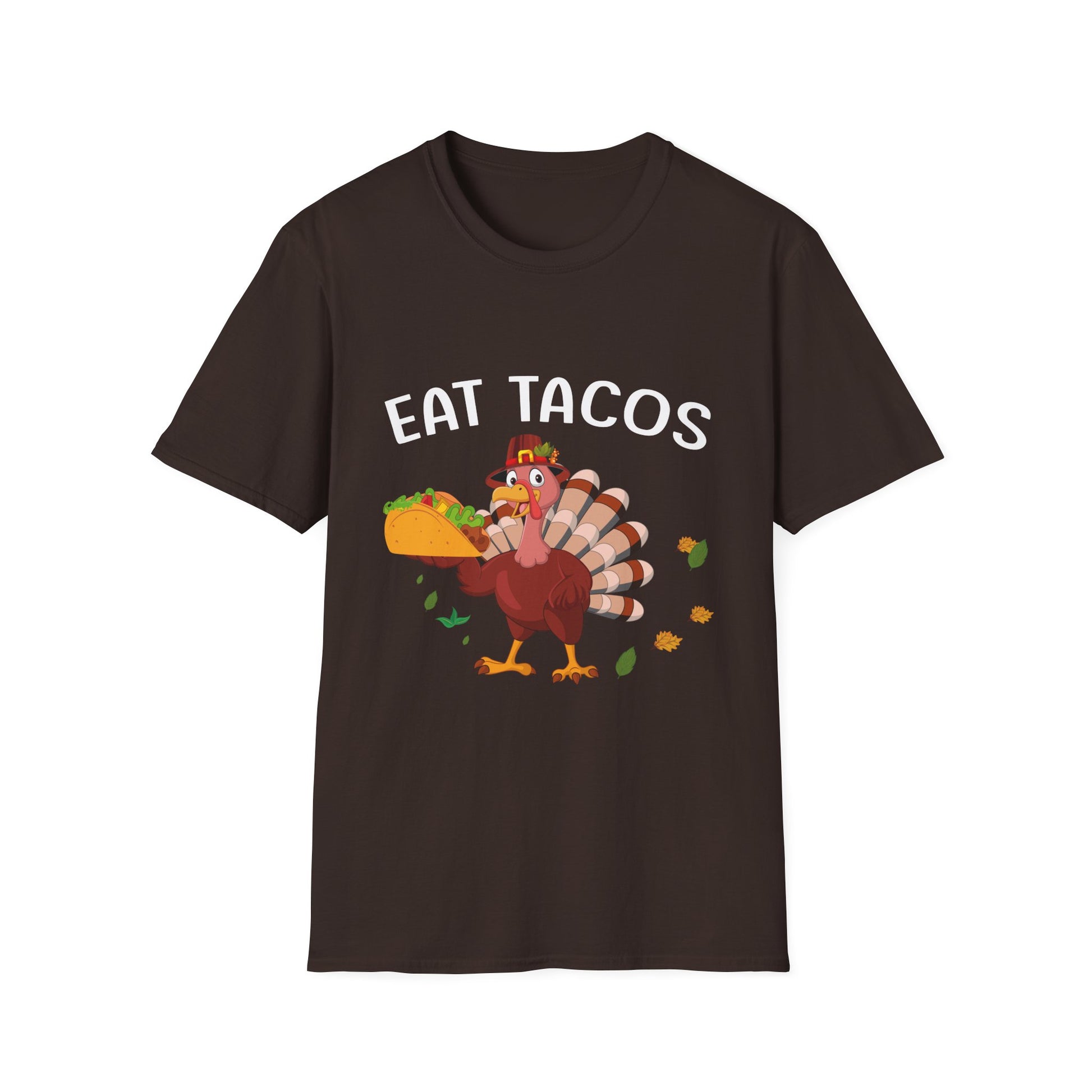 T-Shirt — 'Eat Tacos' Thanksgiving Turkey Taco Funny Graphic Tee  Unisex T-Shirt