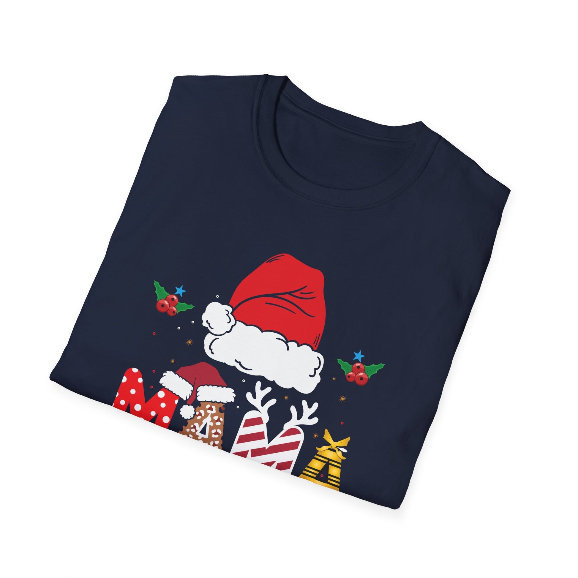 Mama Claus Christmas T-Shirt — Festive Santa Hat Holiday Tee for Moms