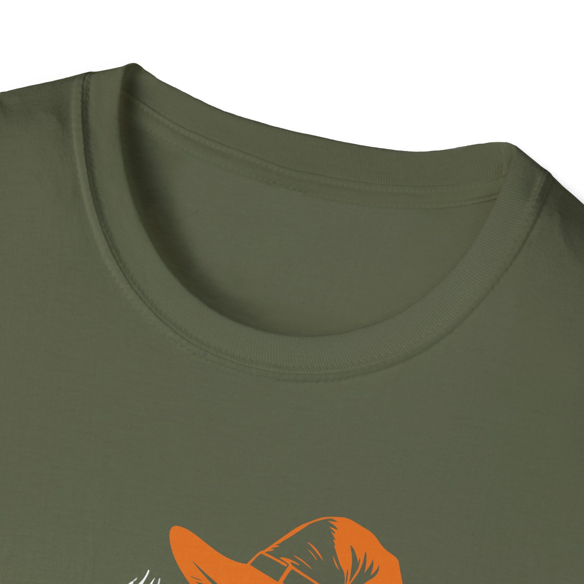 Dancing Skeleton Tee with Orange Witch Hat – Halloween Party T-Shirt