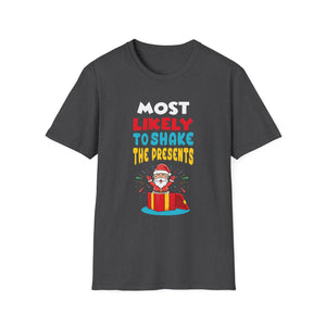 Most Likely To Shake The Presents Funny Christmas Family T-Shirt