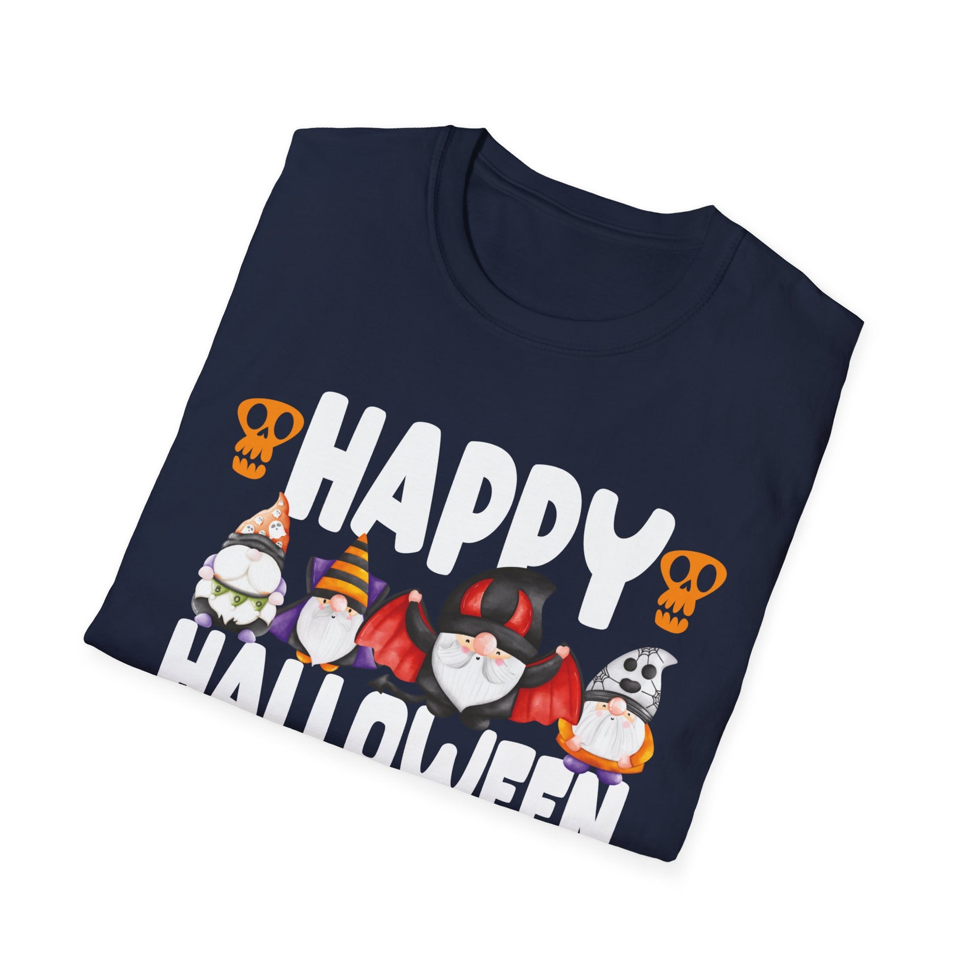 Halloween Gnome T-Shirt — "Happy Halloween" Cute Spooky Gnomes Tee