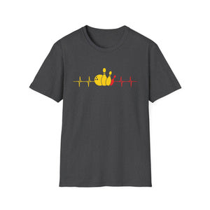 Heartbeat Bowling ECG Pulse Bowling Ball Bowler  Unisex T-Shirt