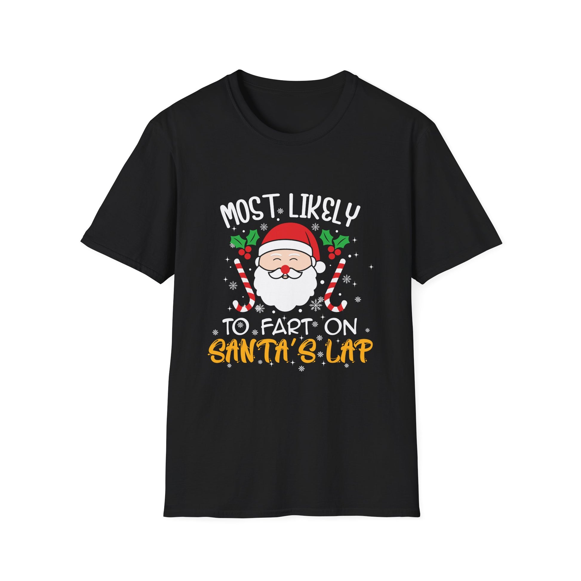 Most Likely To Fart On Santa_s Lap Family Matching Christmas Unisex Softstyle T-Shirt