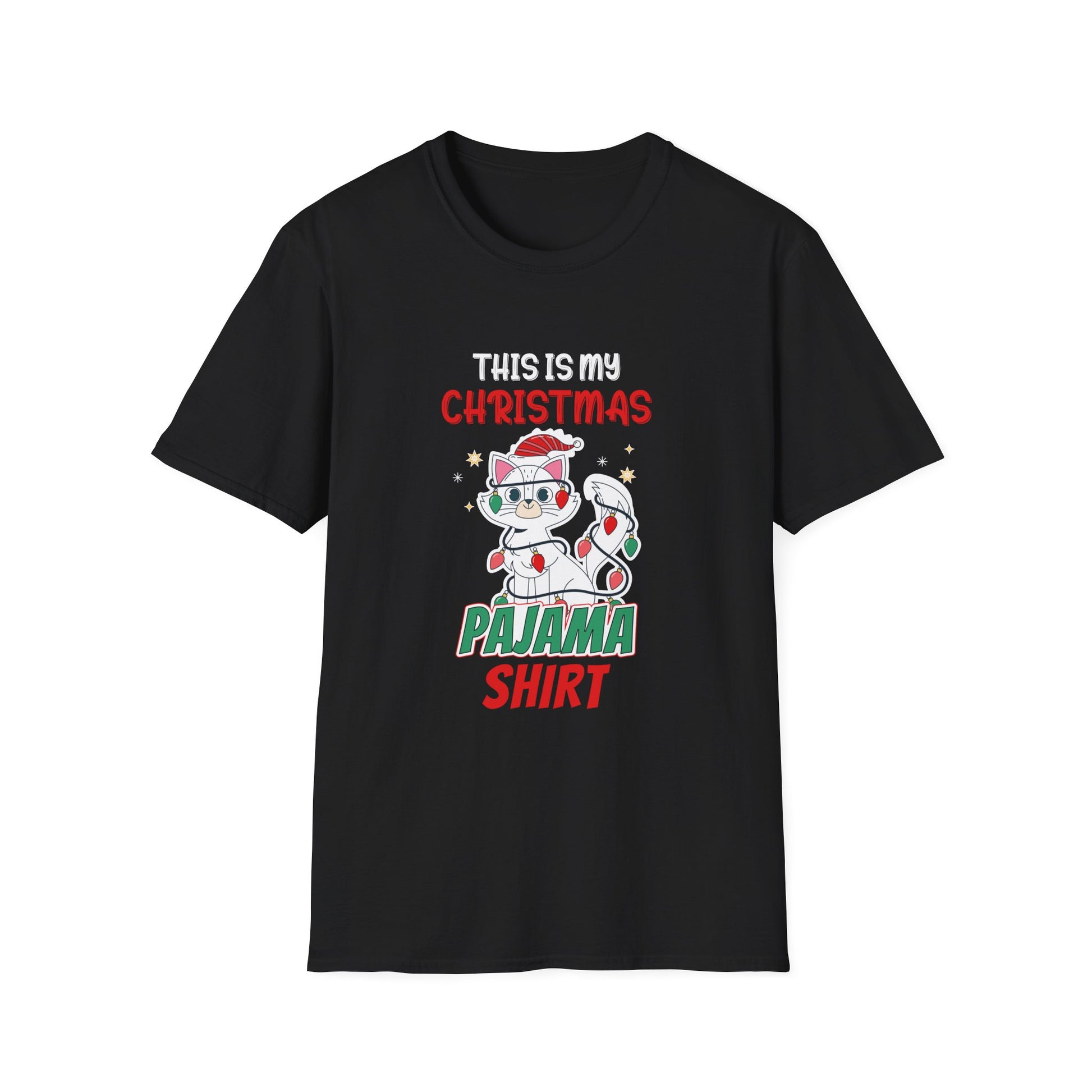 Cat Lover This Is My Christmas Pajama Shirt Christmas Unisex T-Shirt