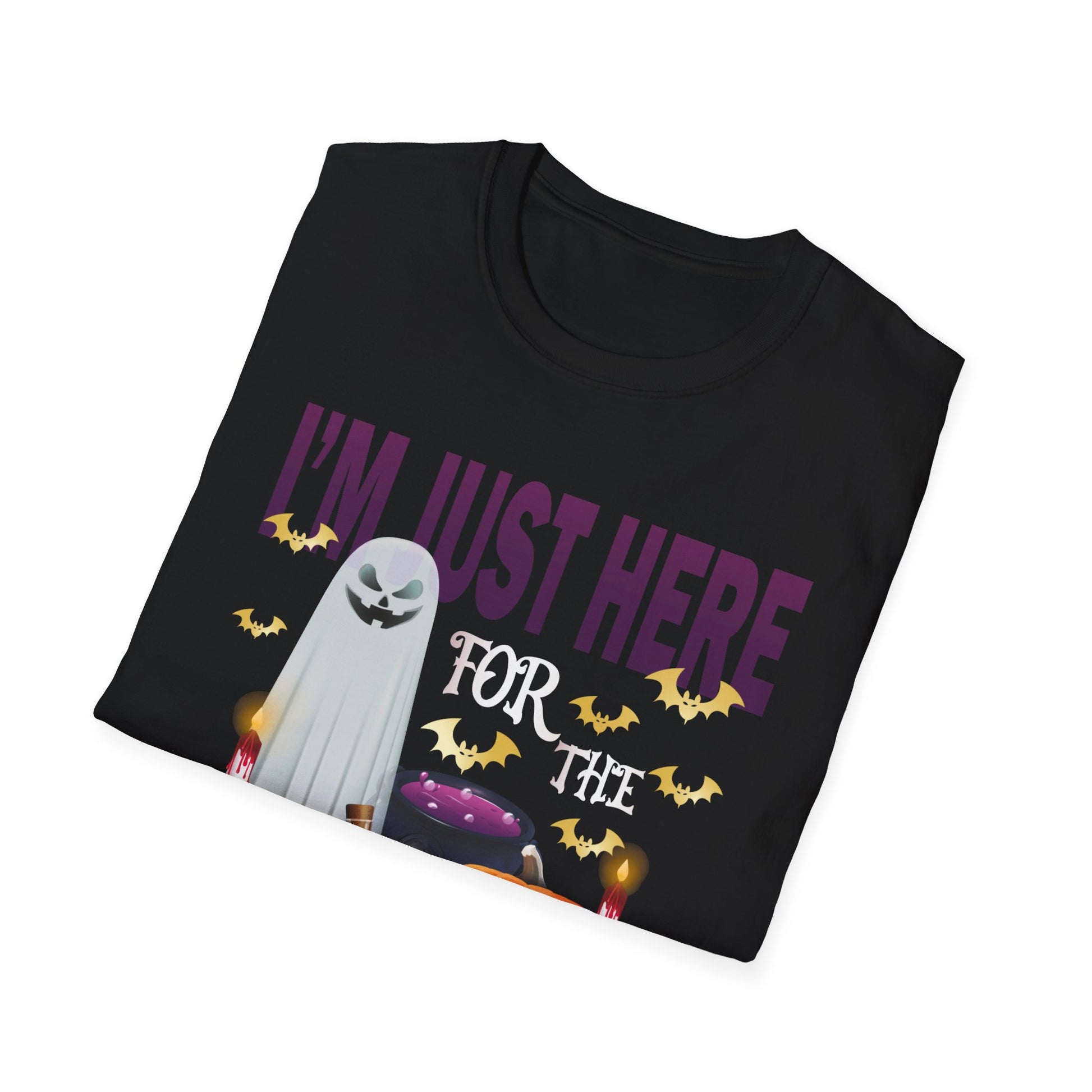 Just Here For The Boos Halloween Costume Funny Halloween TeeUnisex Softstyle T-Shirt