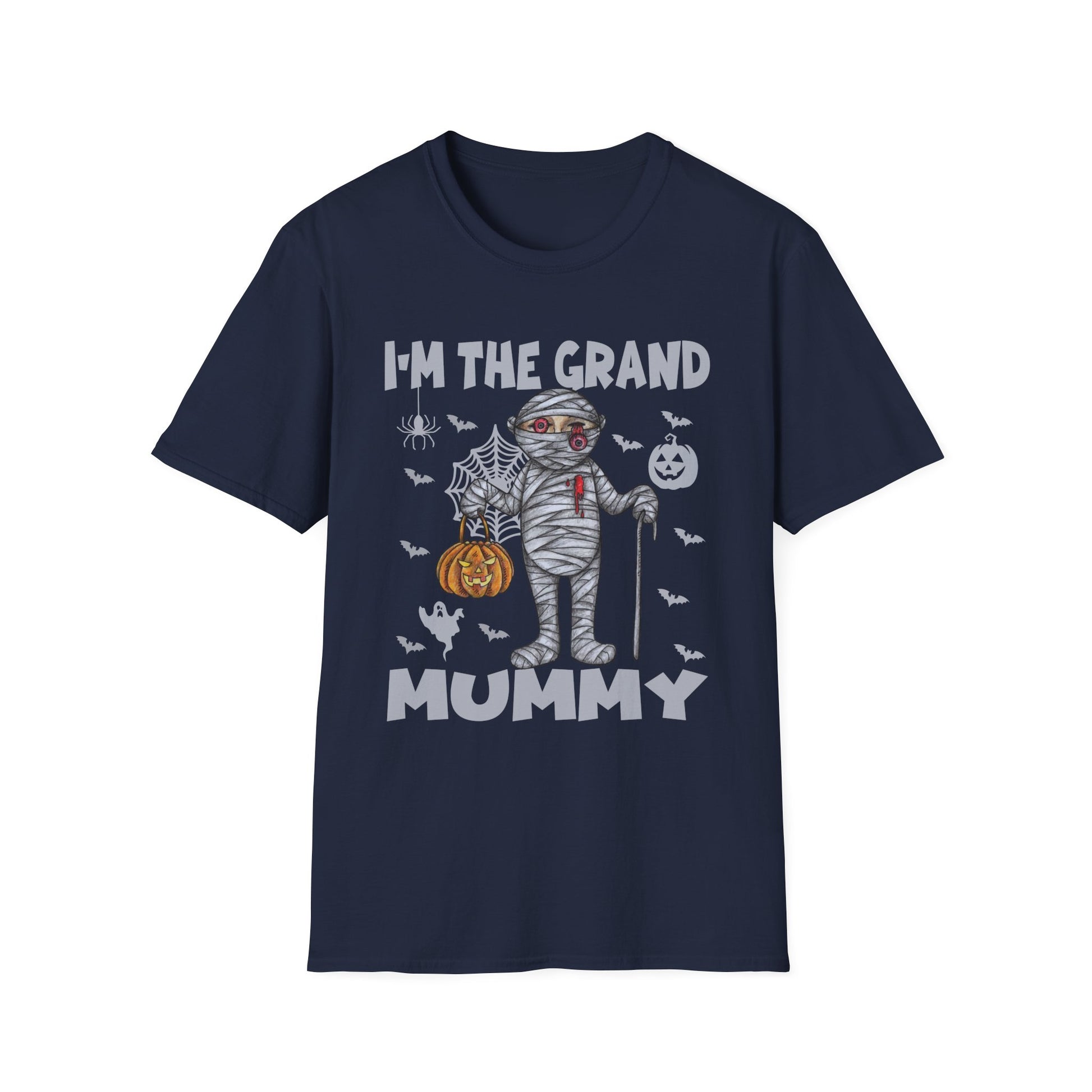 Grand Mummy Halloween T-Shirt — "I'm the Grand Mummy" Costume Tee for Grandparents