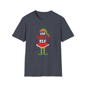 Xmas Family Matching Women Girls Mom The Sassy Elf Christmas Unisex T-Shirt