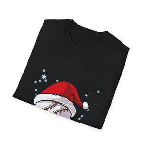 Christmas Baseball Xmas Santa Sports Hat Ball Kids Boys Men Unisex T-Shirt