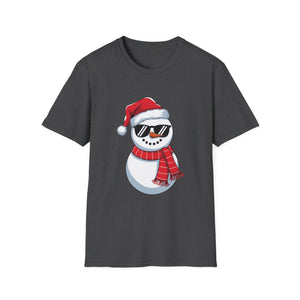 Snowman Santa T-Shirt — Cool Sunglasses Holiday Tee