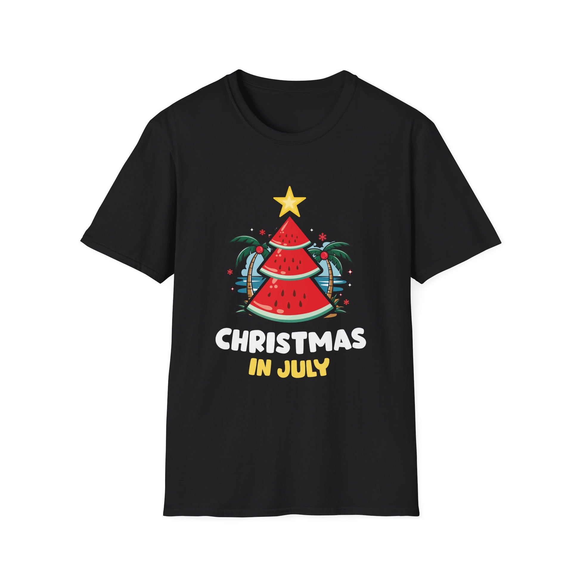 Christmas in July T‑Shirt — Watermelon Tree Summer Holiday Tee