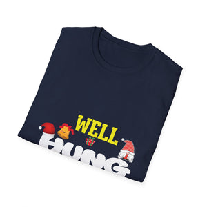 Naughty Christmas_ Well Hung_ Inappropriate Christmas_ Ugly Unisex Softstyle T-Shirt