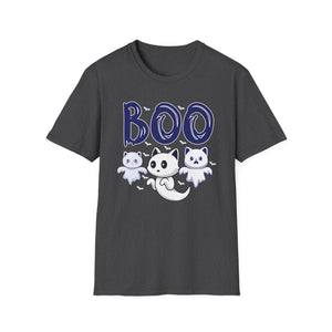 Boo Ghost Cats T-Shirt — Cute Halloween Kittens Graphic Tee