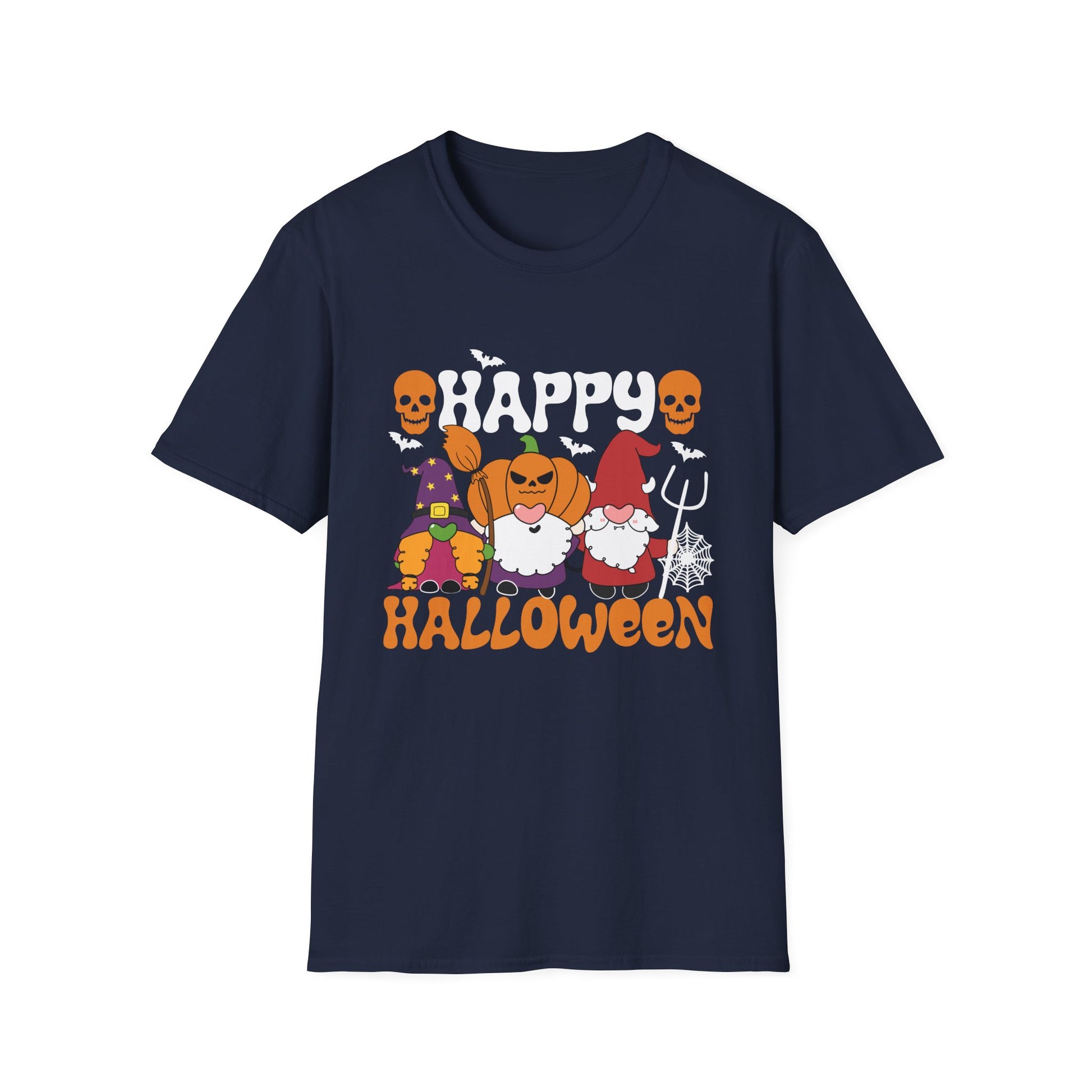 Halloween Gnome T-Shirt — Cute Pumpkin Gnomes "Happy Halloween" Tee