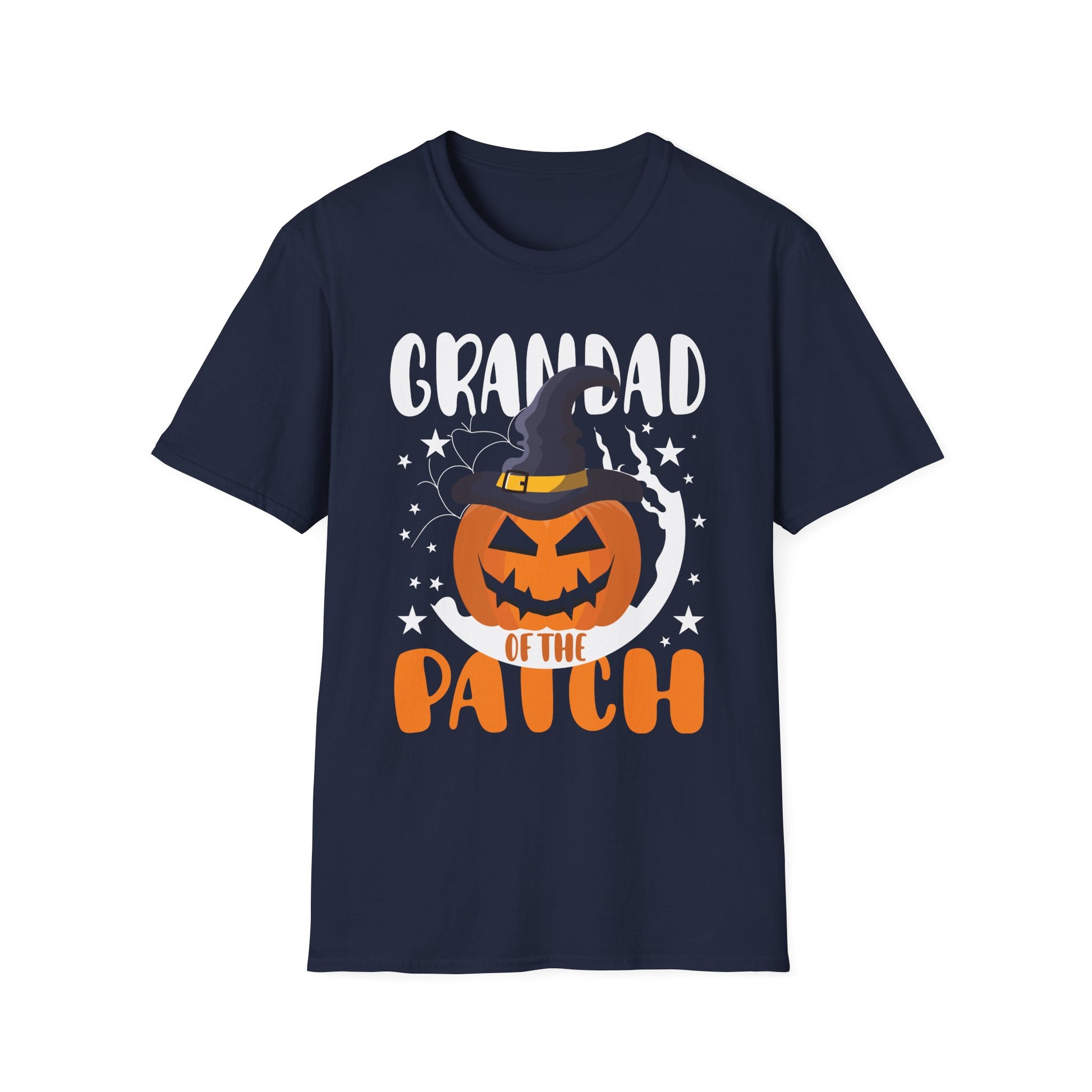 Granddad of the Patch Halloween T-Shirt — Jack-o'-Lantern Pumpkin Dad Tee