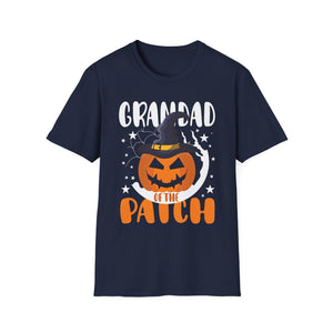 Granddad of the Patch Halloween T-Shirt — Jack-o'-Lantern Pumpkin Dad Tee