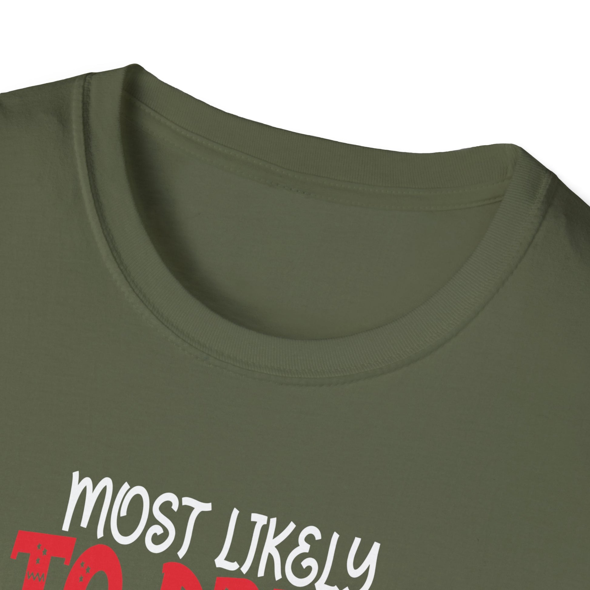 Most Likely to Drink With The Elves Elf Drinking Christmas Unisex T-Shirt