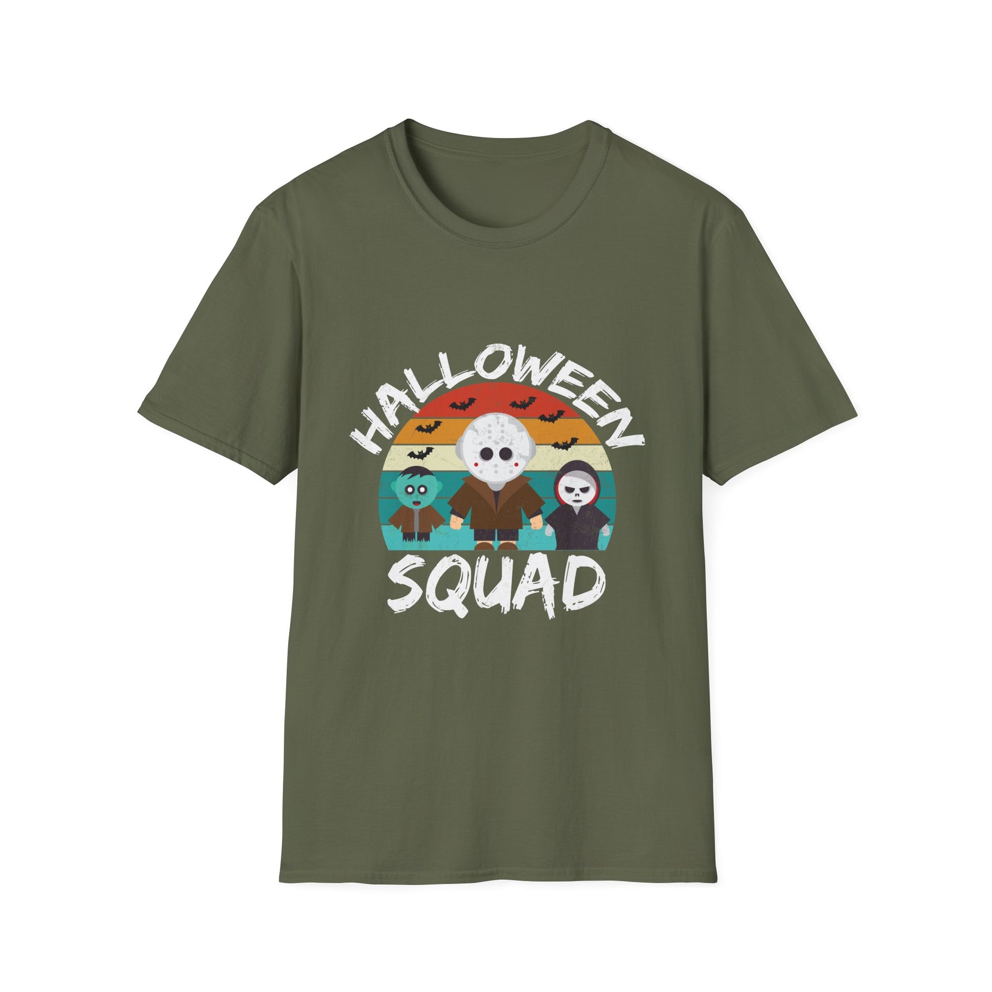 Halloween Squad T-Shirt — Cute Retro Horror Characters Tee