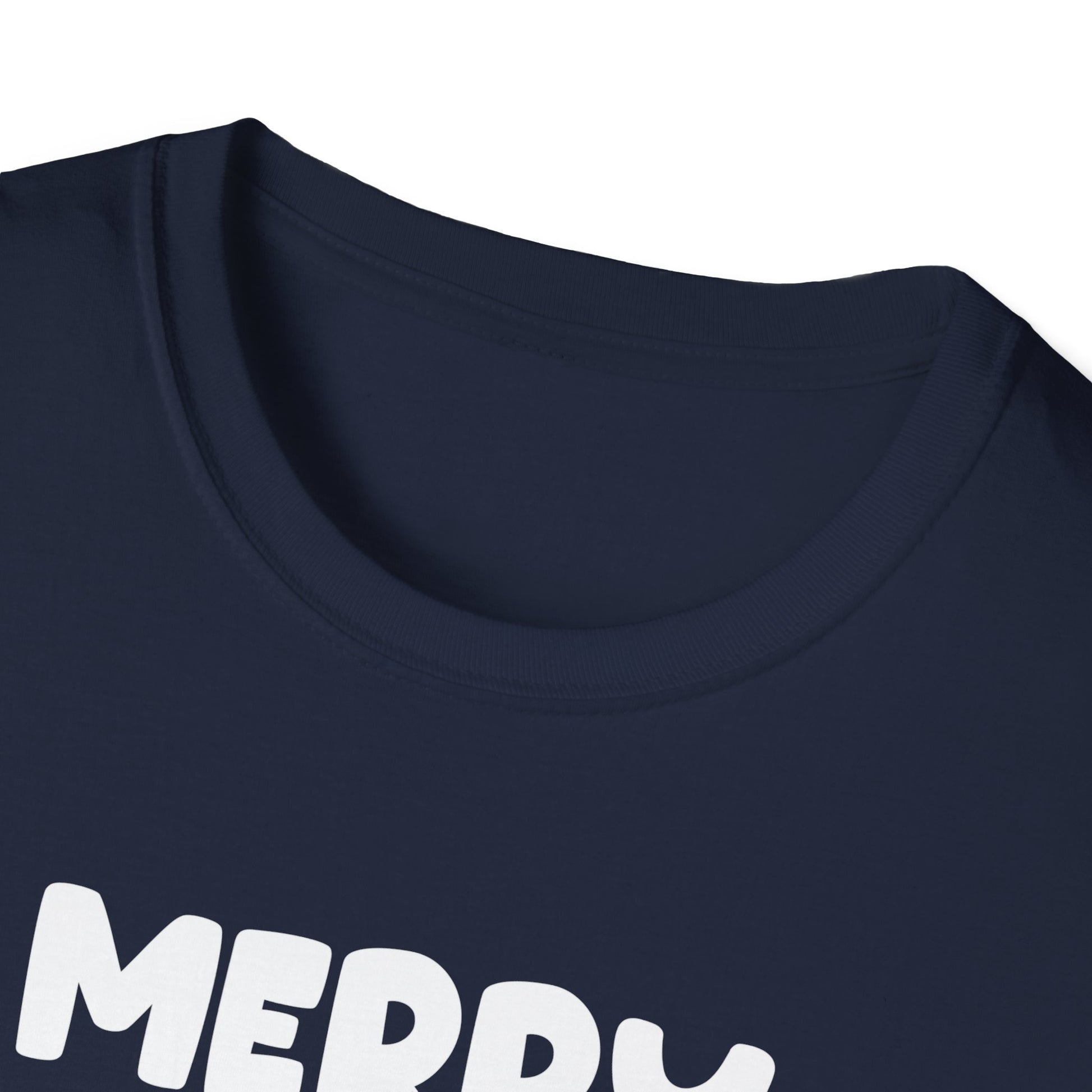 Merry Fishmas T-Shirt — Funny Christmas Fishing Shirt with Santa Hat Bass