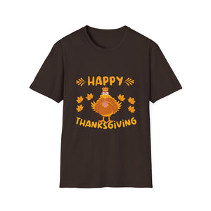 Thanksgiving Turkey T-Shirt — Happy Thanksgiving Cute Fall Tee  Unisex T-Shirt