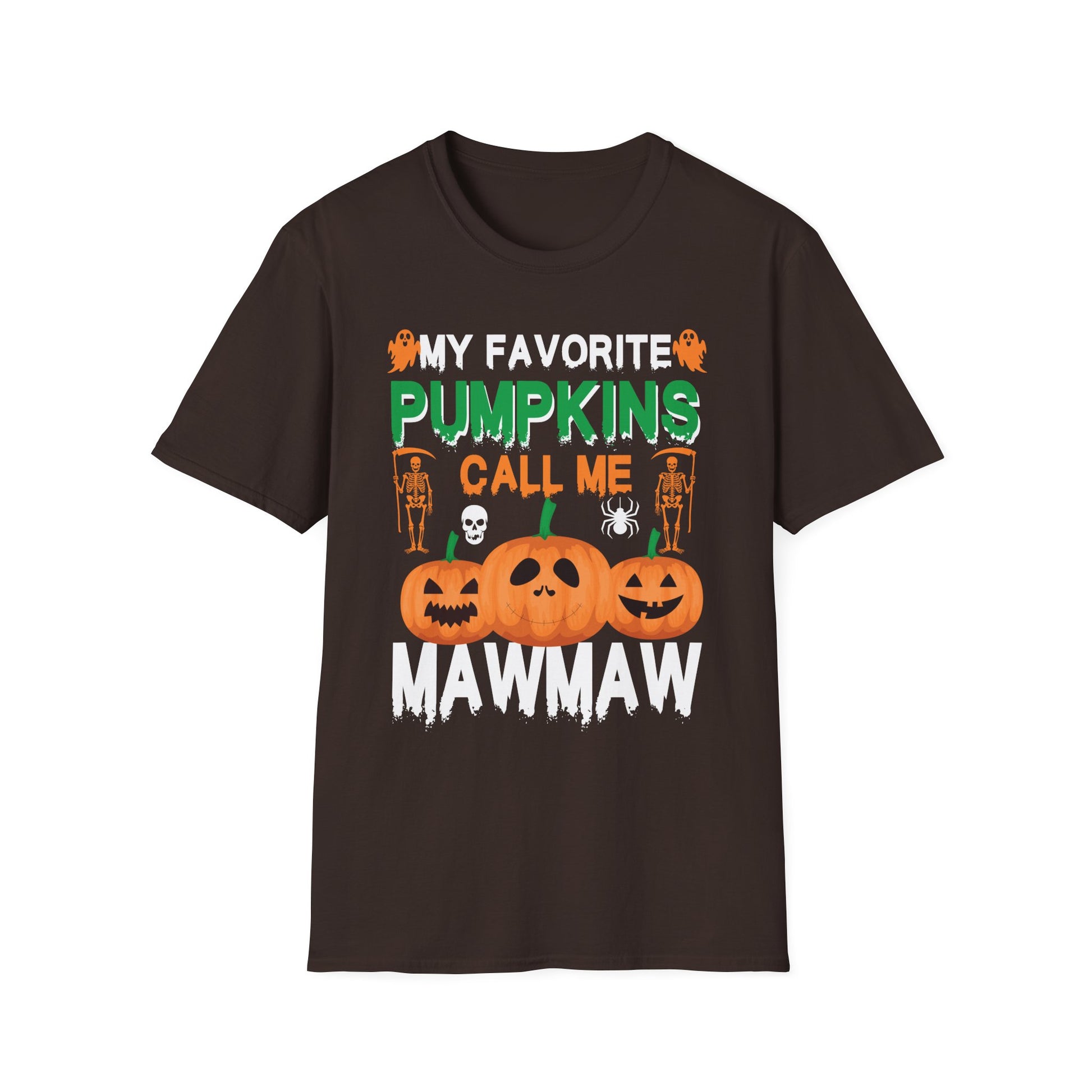 Mawmaw Halloween T-Shirt — "My Favorite Pumpkins Call Me Mawmaw" Pumpkin Grandma Tee