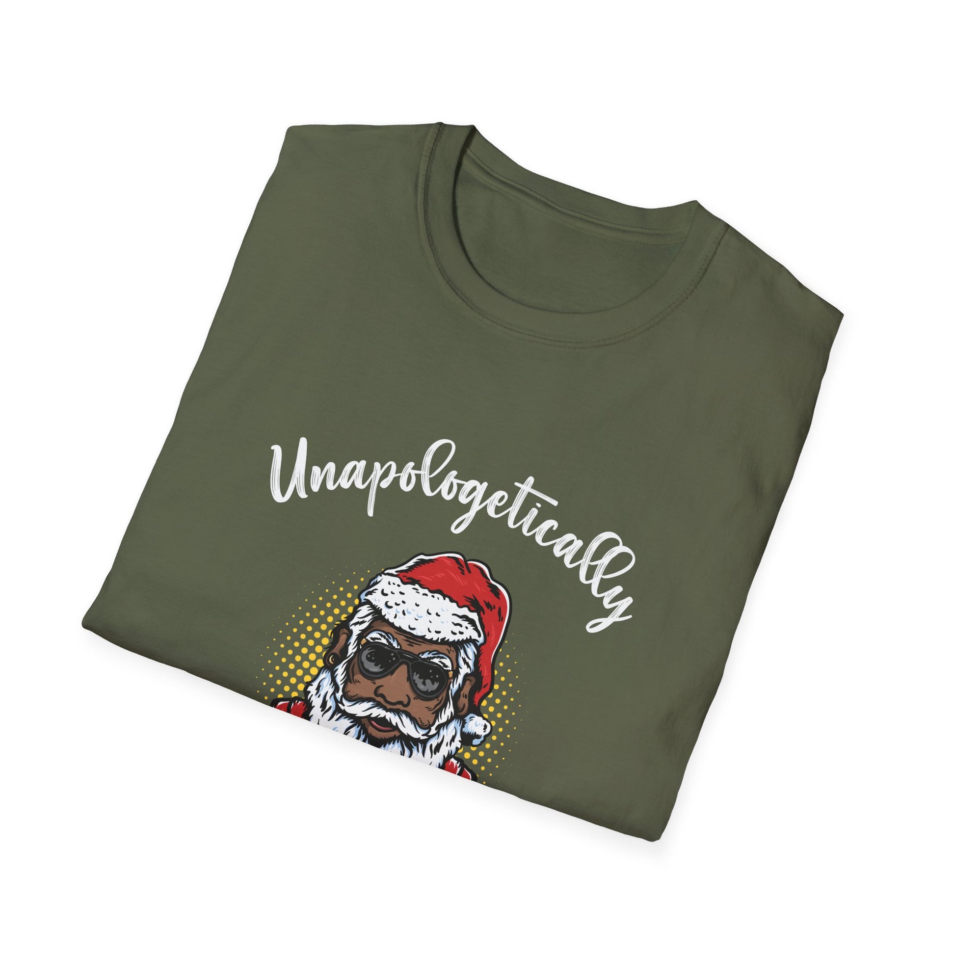 Unisex T-Shirt — “Unapologetically Black and Educated” Santa Graphic Tee