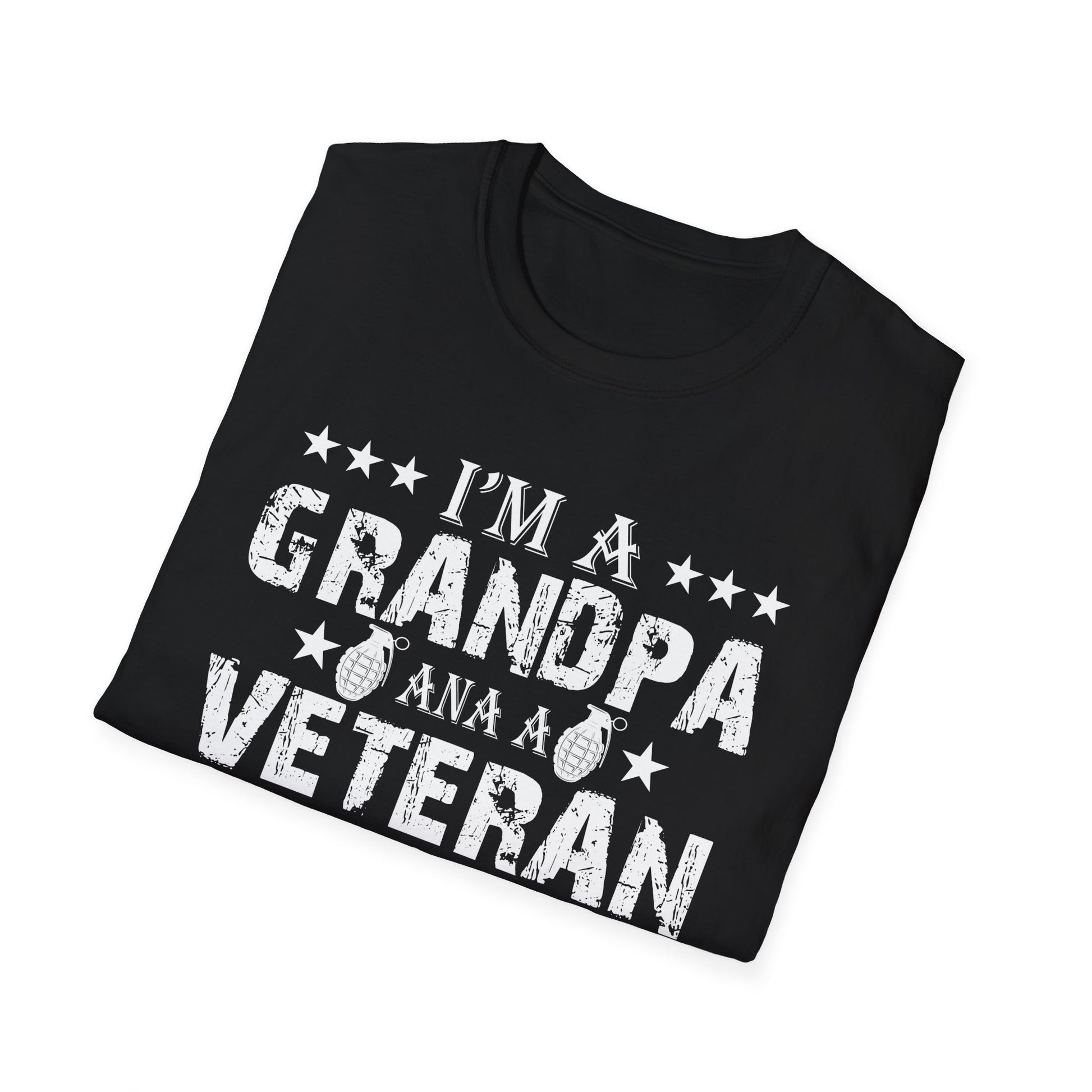I'm A Grandpa And Veteran Vintage Fathers Day Memorial Day Unisex T-Shirt