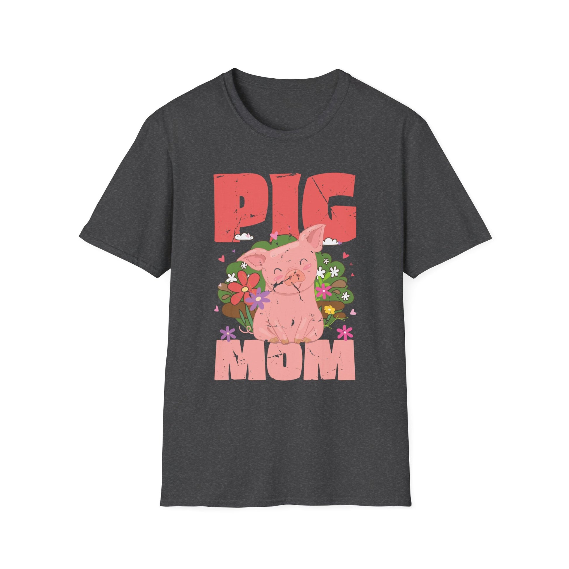 Pig Mom Funny Hog Farmer Swine Mothers Day Farm Mamma Women Unisex T-Shirt