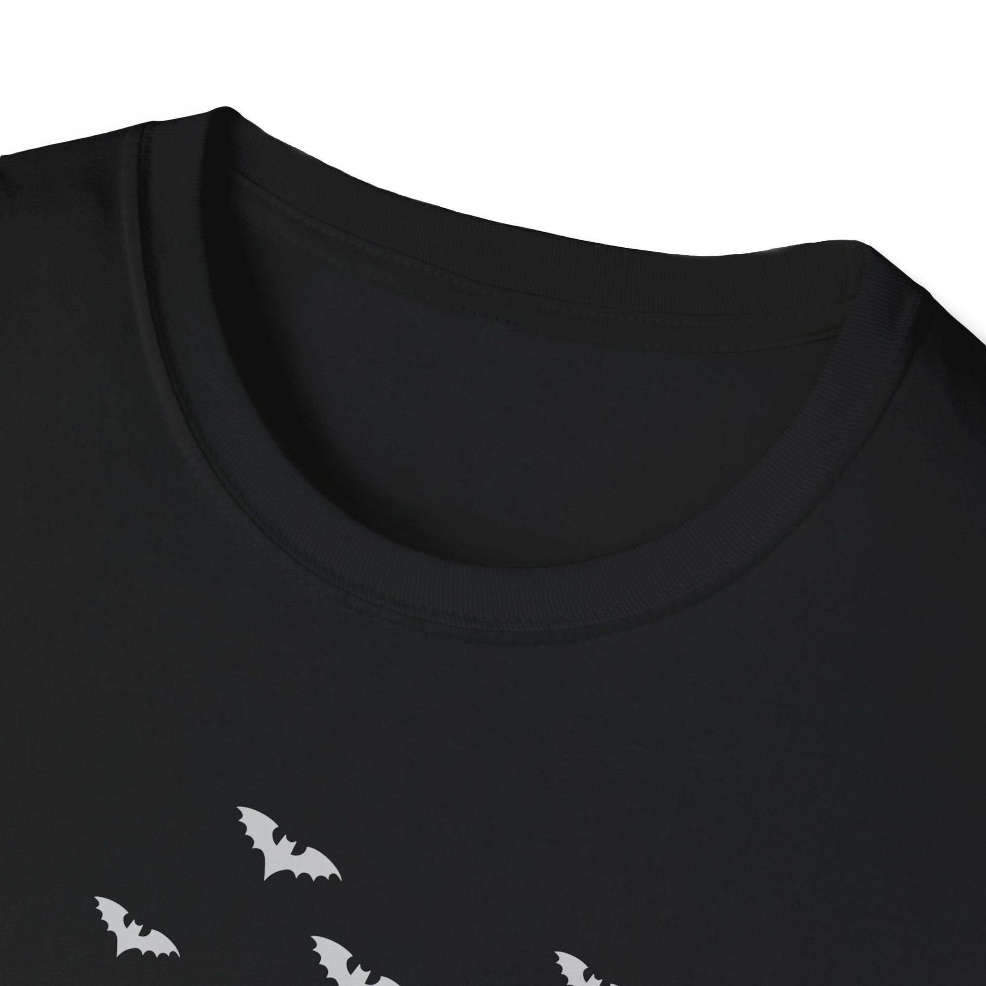 Skeleton Ribcage Floral T‑Shirt — Colorful Rib Bones with Flowers & Bats