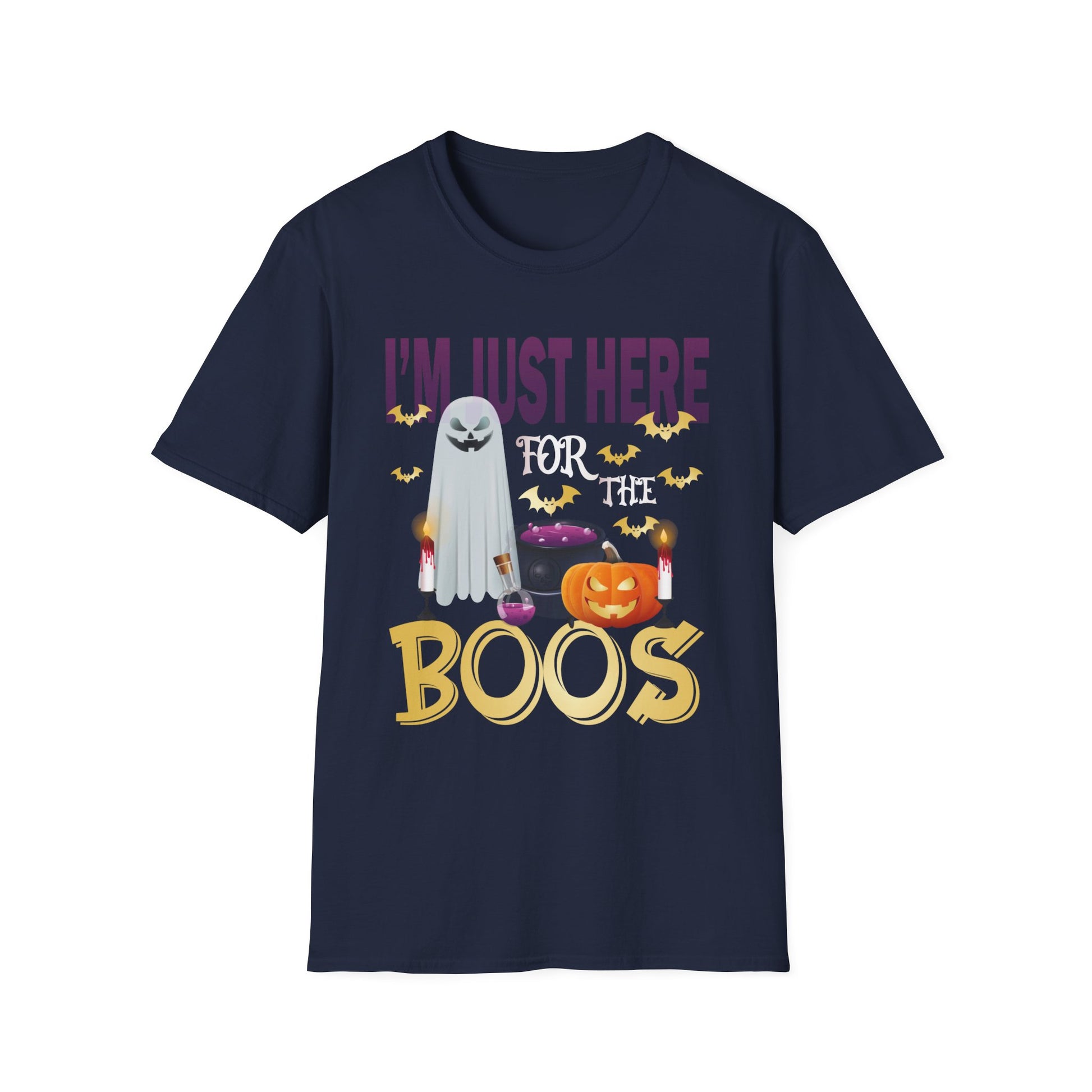 Just Here For The Boos Halloween Costume Funny Halloween TeeUnisex Softstyle T-Shirt