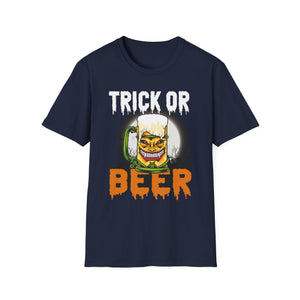 Funny Halloween Zombie Beer Funny Trick or Beer Halloween  Unisex Softstyle T-Shirt